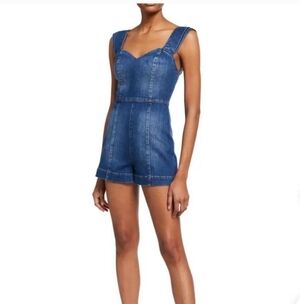 ALICE + OLIVIA Iman Denim Romper